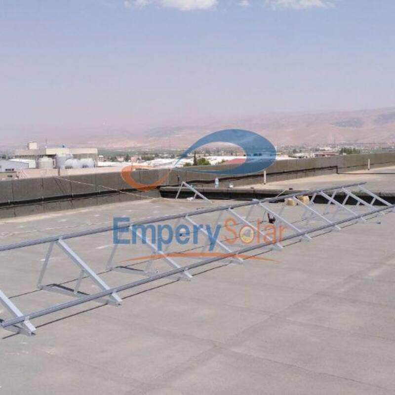 Triangle mounting system for flat roof