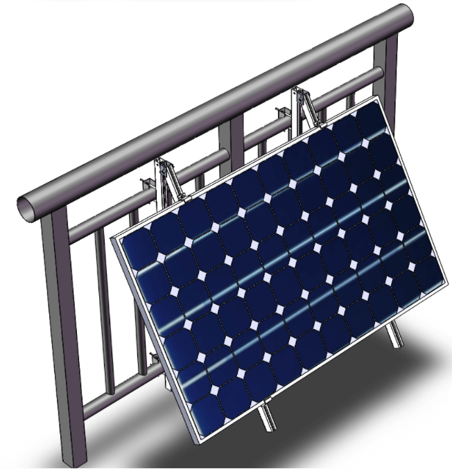 Soporte solar para balcón