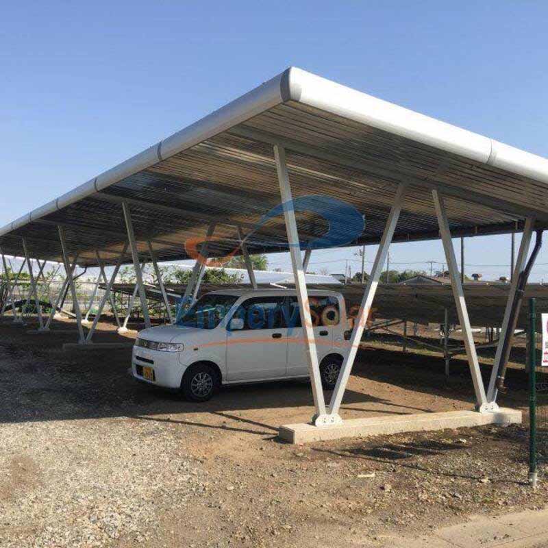 Montaje solar para cochera a prueba de agua para 16 coches